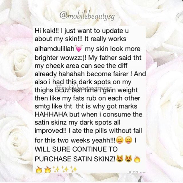 fast and efficient results...Satin Skinz Gluta your solution!